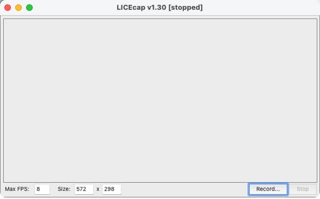 LICEcap for mac interface